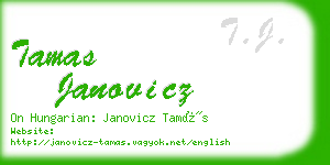 tamas janovicz business card